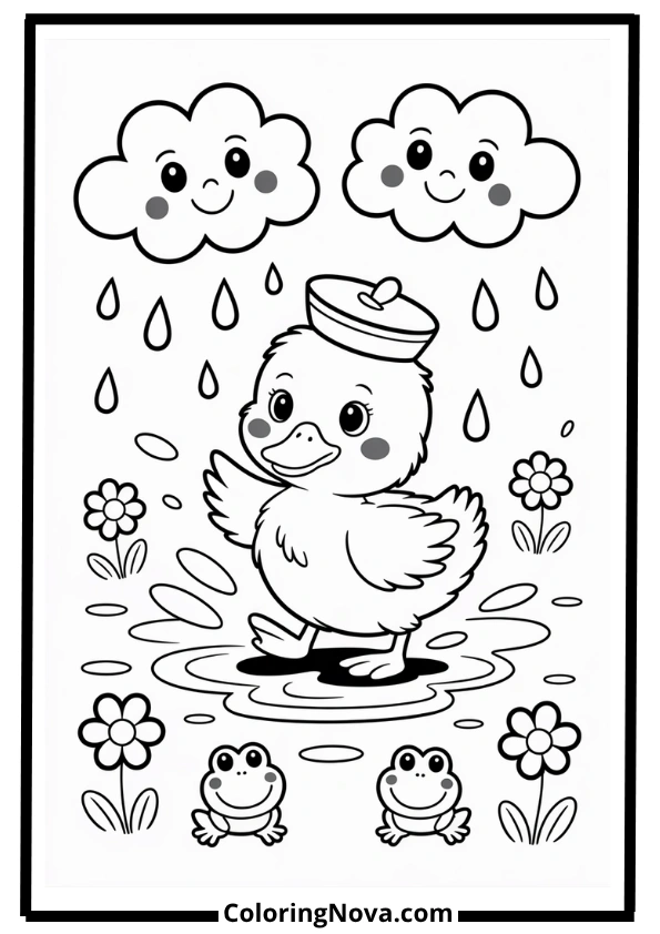 Cute Baby Duck Coloring Pages