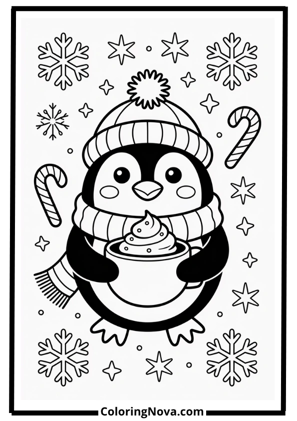 Cute Baby Penguin Coloring Pages