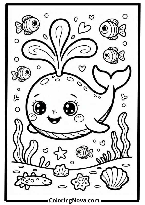 Cute Baby Whale Coloring Pages