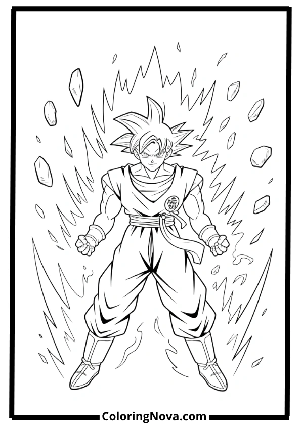 Dragon Ball Super Ultra Instinct Goku Coloring Pages