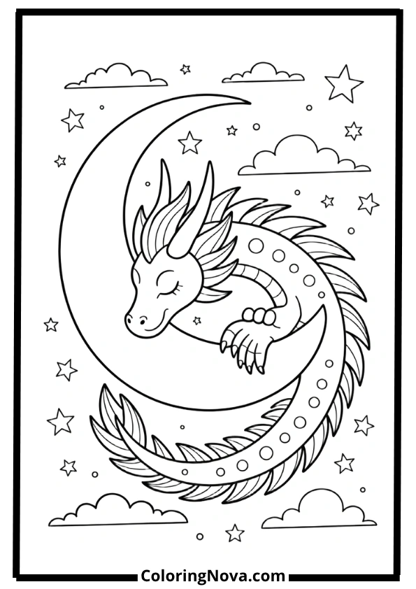 Dream Dragon Coloring Pages