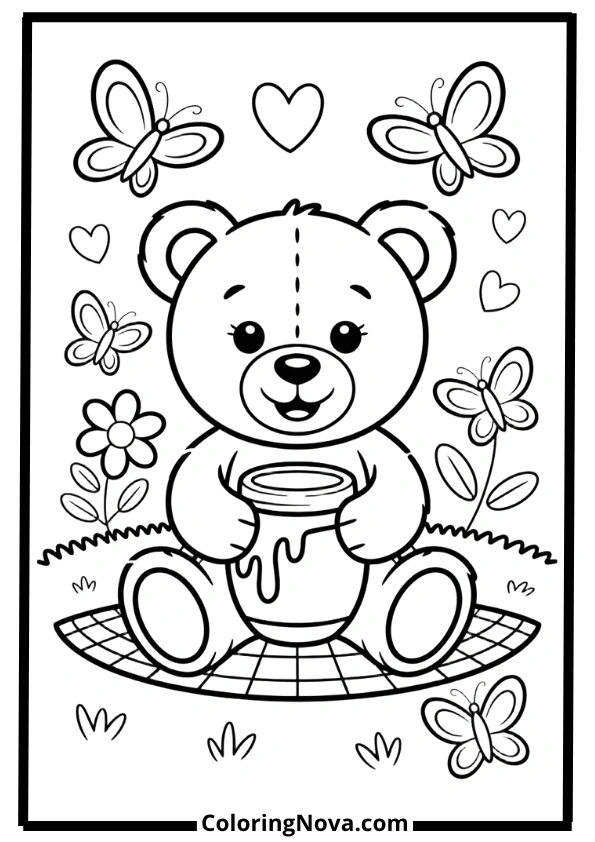Easy Bear Coloring Pages