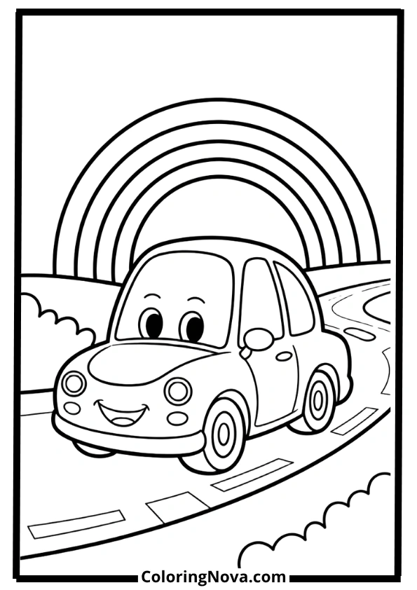 Easy Car Coloring Pages