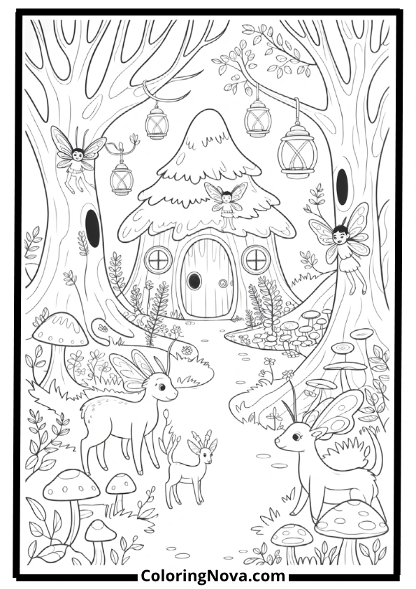 Fairy Tale Forest Coloring Pages