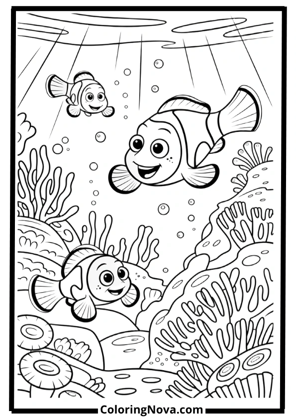 Finding Nemo Ocean Adventure Coloring Pages