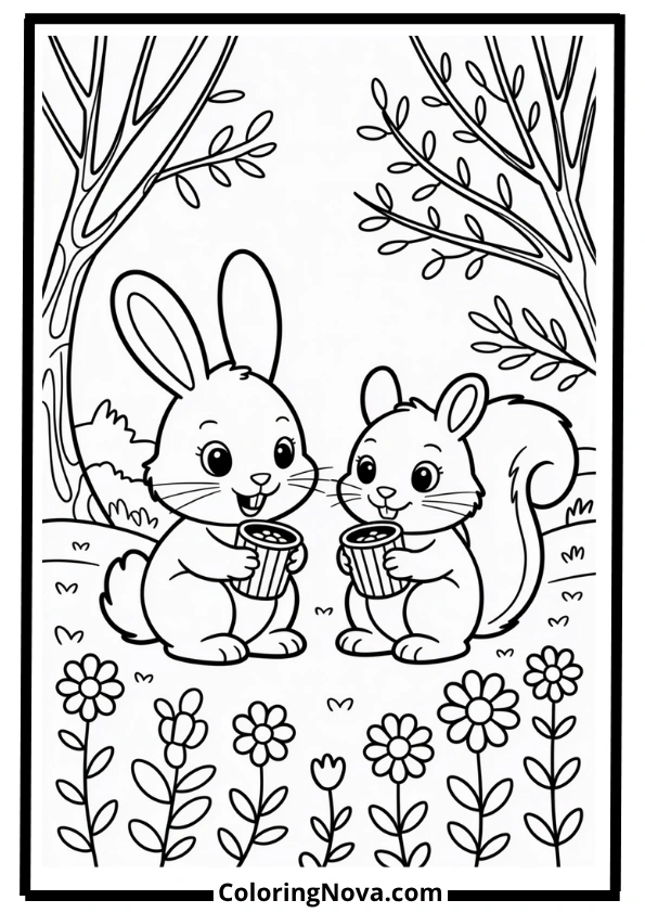 Forest Picnic – Bobbie Goods Coloring Pages