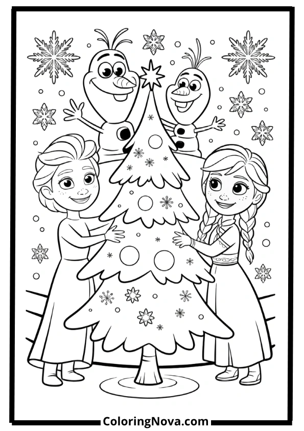 Frozen Friends Winter Festival Coloring Pages