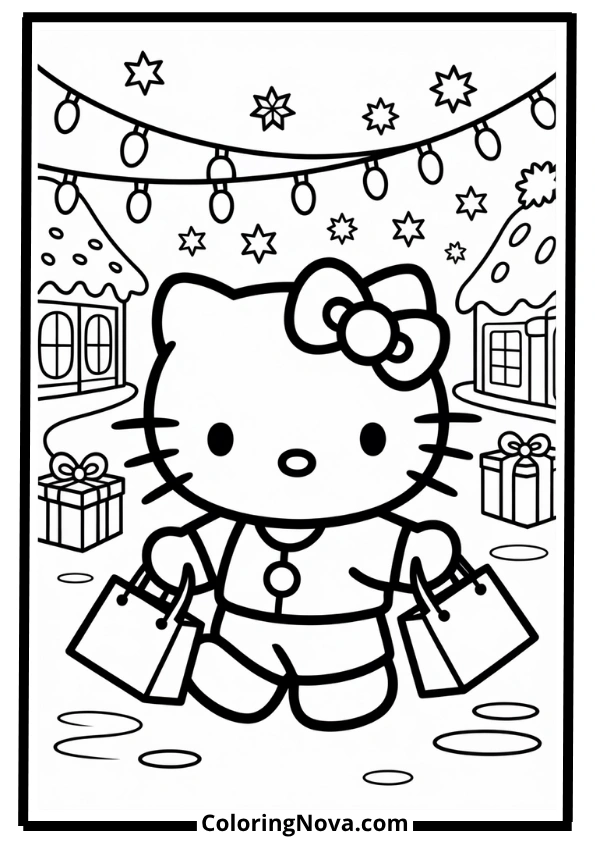 Hello Kitty Christmas Shopping