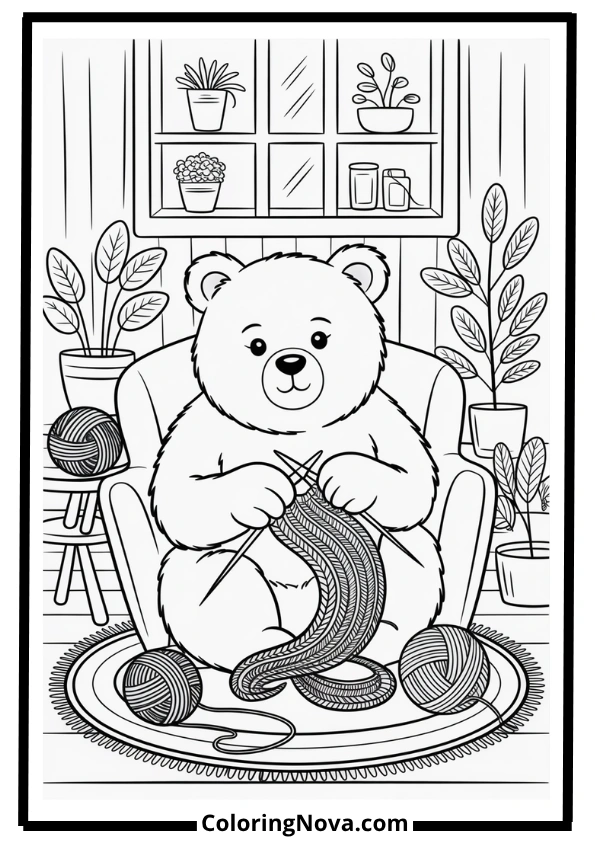 Knitting Together – Bobbie Goods Coloring Pages