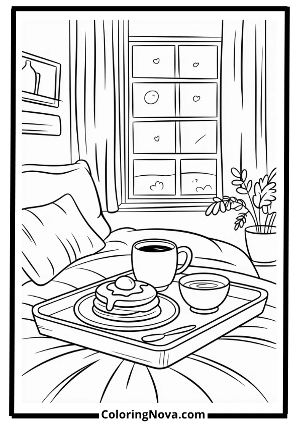 Lazy Sunday Morning Coloring Page