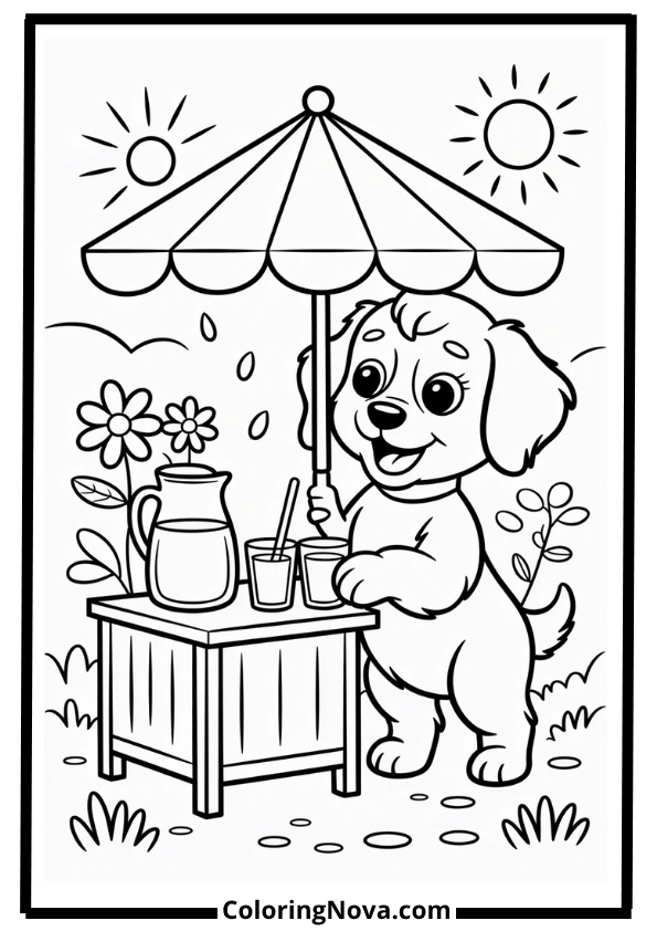 Lemonade Stand – Bobbie Goods Coloring Pages