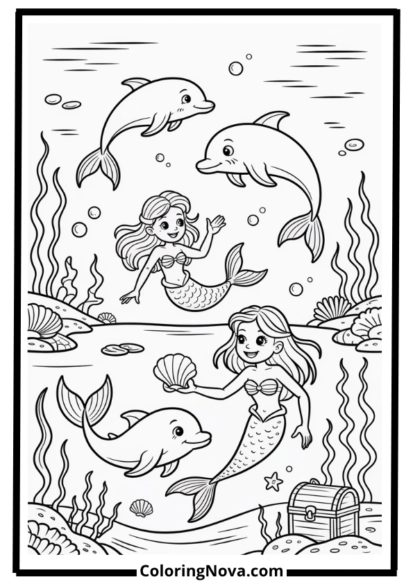 Mermaid Lagoon Coloring Pages