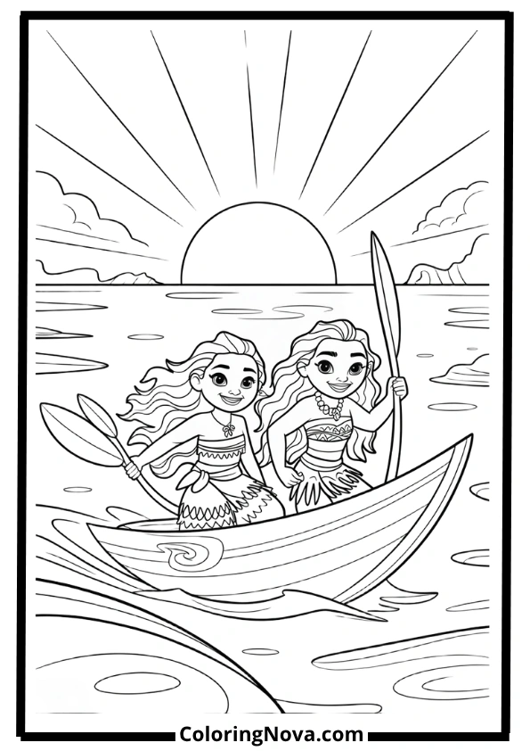 Moana’s Ocean Journey Coloring Pages