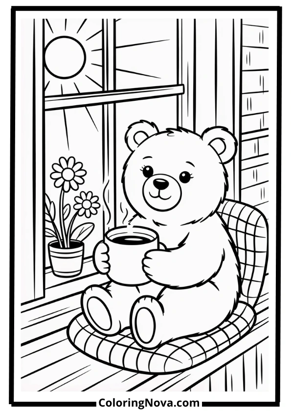 Morning Coffee – Bobbie Goods Coloring Pages