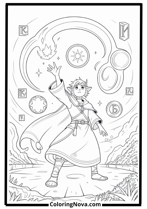 Mushoku Tensei Magic Academy Coloring Pages