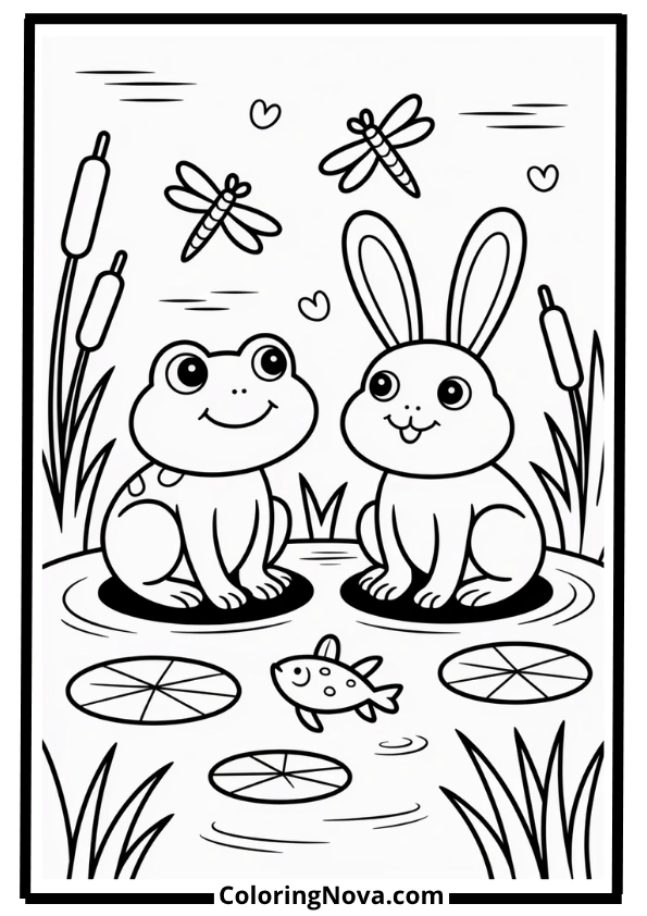 Pond Friends – Bobbie Goods Coloring Pages