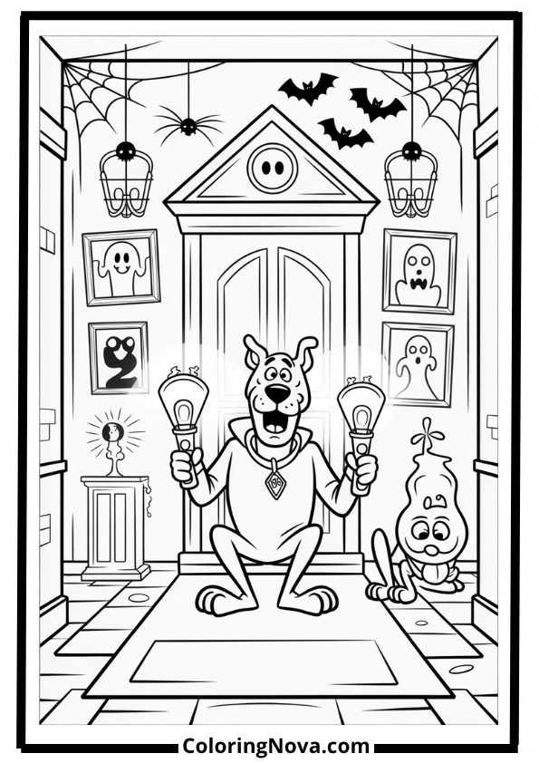 Scooby-Doo Haunted Mansion Coloring Pages