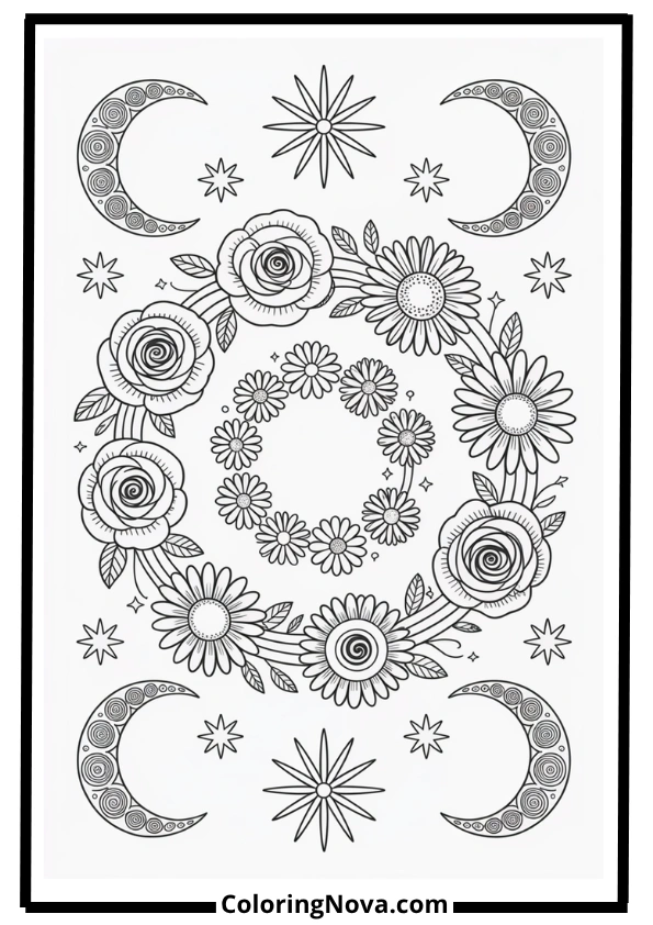 Spiral Flower Galaxy Coloring Pages