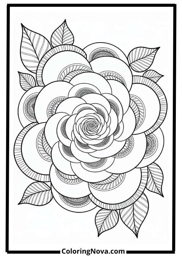 Spiral Rose Tunnel Coloring Pages