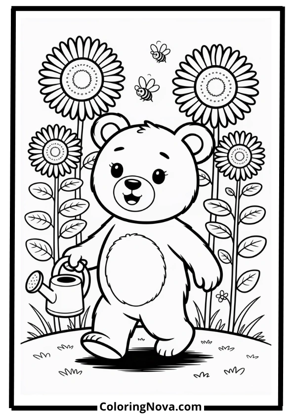 Sunflower Garden – Bobbie Goods Coloring Pages