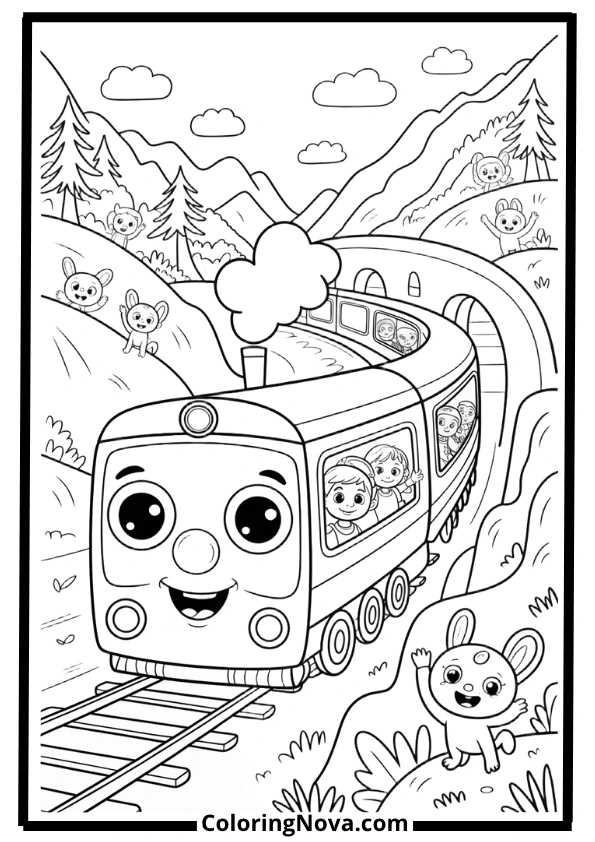 Train Adventure Coloring Pages