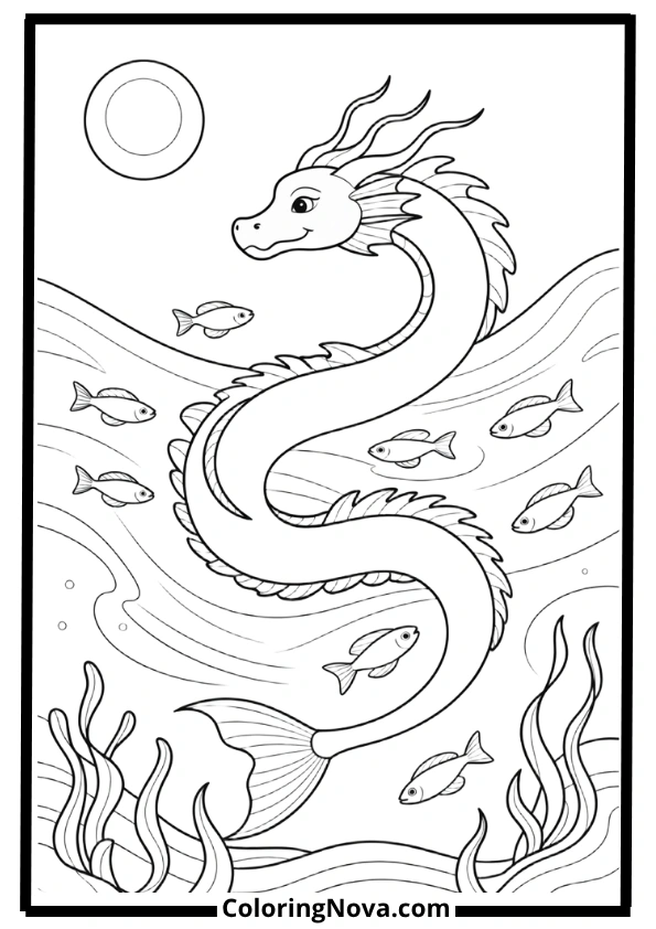 Water Dragon Coloring Pages