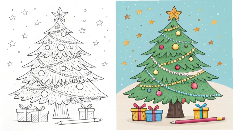 christmas tree coloring pages