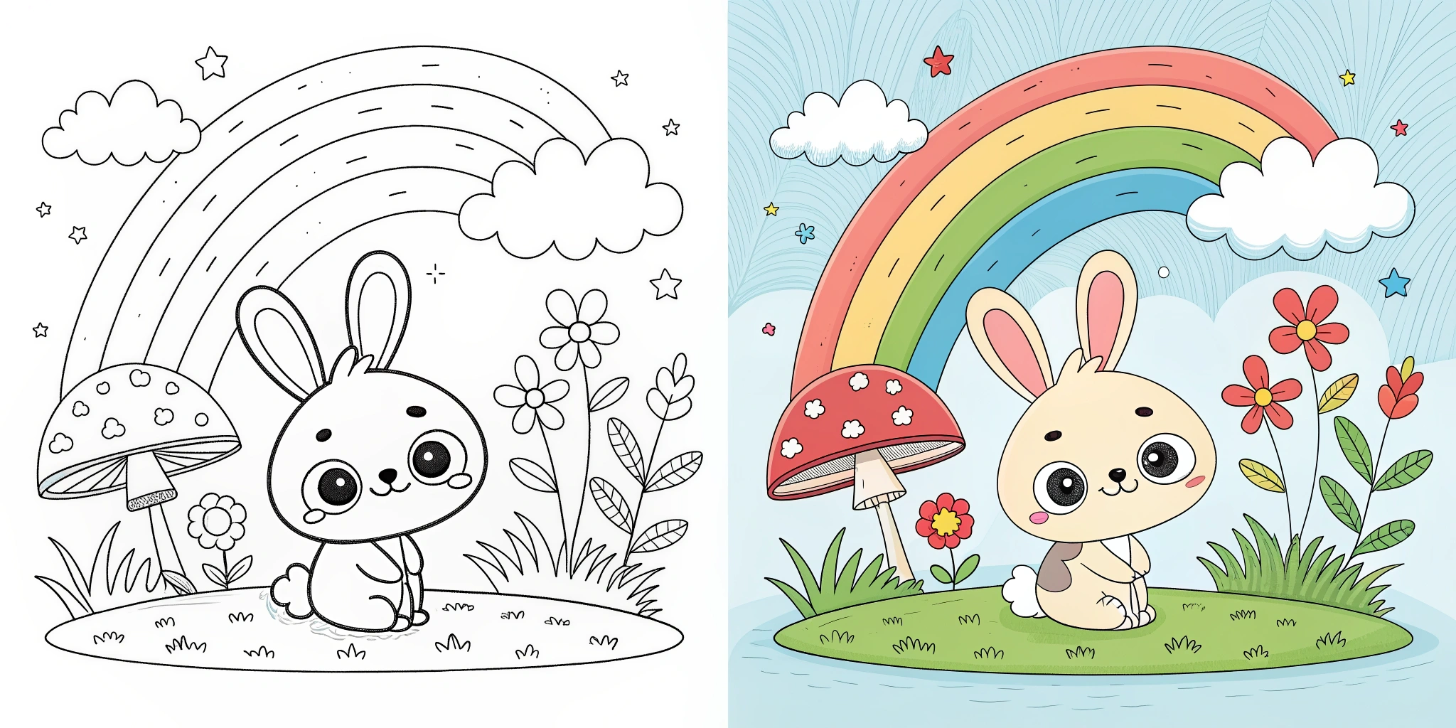 CUTE COLORING PAGES