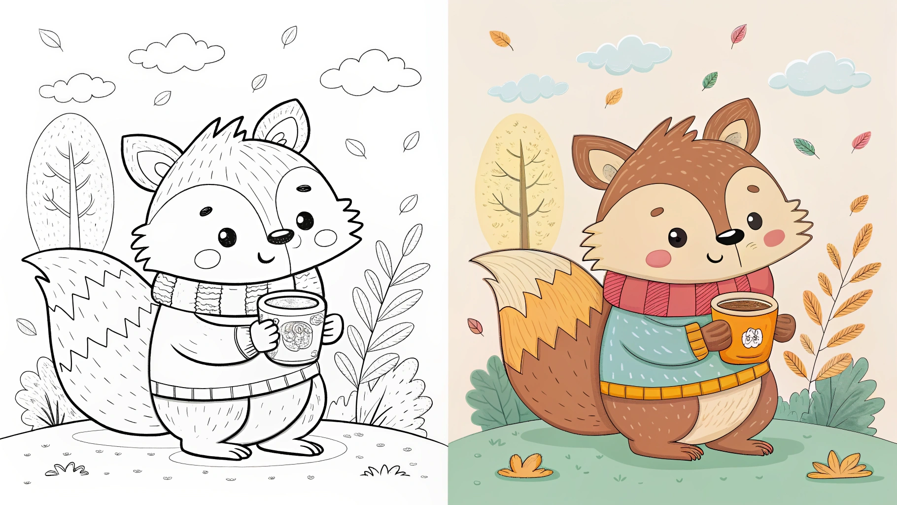 CUTE COZY COLORING PAGES