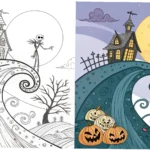 nightmare before christmas coloring pages