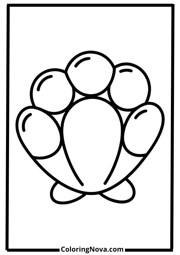 Simple Turtle Shell Pattern Coloring Page